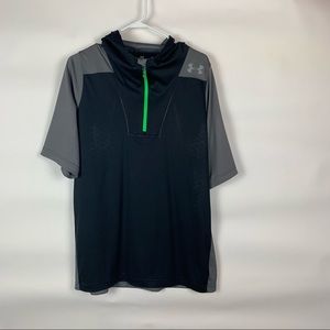 Under Armour 1/4 Zip Hooded Shirt L